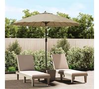 vidaXL Sombrilla de jardín con palo de aluminio taupe 250 cm