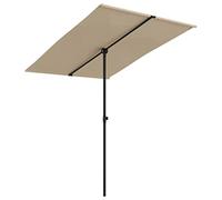 vidaXL Sombrilla de jardín con Palo de Aluminio Taupe 2x1,5 m