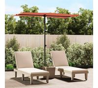vidaXL Sombrilla de jardín con palo de aluminio terracota 180x110 cm