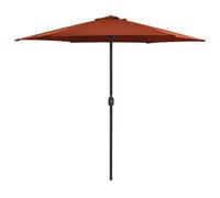 vidaXL Sombrilla de jardín con palo de aluminio terracota 270x246 cm