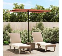 vidaXL Sombrilla de jardín con palo de aluminio – Parasol refugio solar – Terracota 2x1,5 m