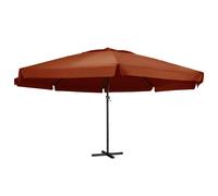 vidaXL Sombrilla de jardín con palo de aluminio terracota 600 cm
