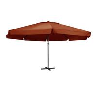 vidaXL Sombrilla de jardín con palo de aluminio terracota 600 cm