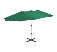 vidaXL Sombrilla de jardín con palo de aluminio 460x270 cm Color Verde claro, Arena, Antracita Light green