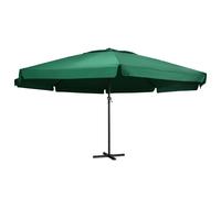 vidaXL Sombrilla de jardín con palo de aluminio verde 600 cm