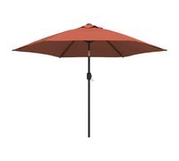 vidaXL Sombrilla de jardín con palo de metal celeste 300 cm Color Negro, Azul celeste, Rojo Terracotta