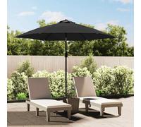 vidaXL Sombrilla de jardín con palo de metal negro 300 cm
