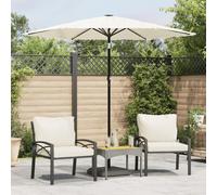 vidaXL Sombrilla de jardín con poste de acero blanca 223x223x213 cm