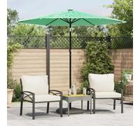 vidaXL Sombrilla de jardín con poste de acero verde 223x223x213 cm