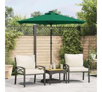 vidaXL Sombrilla de jardín con poste de acero verde 225x225x212 cm