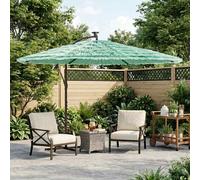 vidaXL Sombrilla de jardín con poste de acero verde 269x269x235 cm