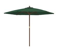 vidaXL Sombrilla de jardín con poste de madera verde 299x240 cm