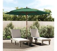 vidaXL Sombrilla de jardín con poste de madera verde 299x240 cm