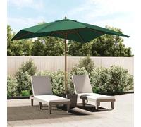 vidaXL Sombrilla de jardín con poste de madera verde 300x300x273 cm