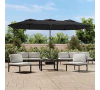 vidaXL Sombrilla doble celeste 449x245 cm Color Rojo, Terracota, Negro Black