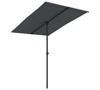 vidaXL Sombrilla de jardín palo de aluminio gris antracita 2x1,5 m