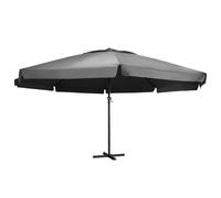 vidaXL Sombrilla de jardín palo de aluminio gris antracita 600 cm