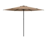 vidaXL Sombrilla de jardín Poliéster sin pie de exterior Toldo sol Patio, marrón, 3 x 3 m