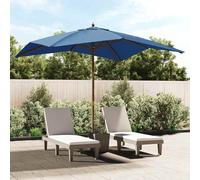 vidaXL Sombrilla de jardín poste de madera azul azure 300x300x273 cm