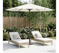 vidaXL Sombrilla de jardín Rectangular 2,3 x 2,3 m Poliéster Crema