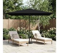 vidaXL Sombrilla de jardín Rectangular 2 x 3 m Poliéster Negro