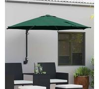 vidaXL Sombrilla de jardín Verde 248 x 248 x 148 cm Poliéster y Acero