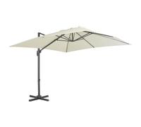 vidaXL Sombrilla de jardín voladiza con poste de aluminio 300x300 cm Arena