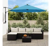 vidaXL Sombrilla de pared azul mar 290 cm