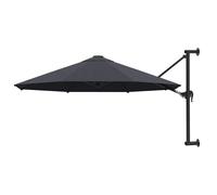 vidaXL Sombrilla de pared con barra de metal antracita 300 cm