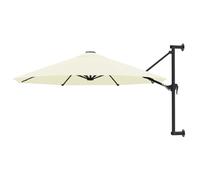 vidaXL Sombrilla de pared con barra de metal arena 300 cm