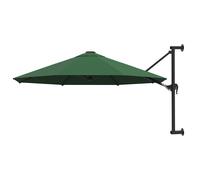 vidaXL Sombrilla de pared con barra de metal verde 300 cm