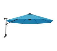 vidaXL Sombrilla de Pared con LED Parasol Paraguas Refugio Solar Playa Patio