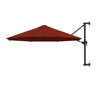 vidaXL Sombrilla de pared con palo de metal terracota 300 cm