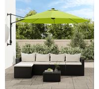 vidaXL Sombrilla de pared verde manzana 290 cm
