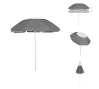 vidaXL Sombrilla de playa, color antracita, 300 cm - Sombrillas y protección solar