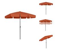 vidaXL Sombrilla de playa, color terracota rojo, 200x125 cm - Sombrillas y protectores solares