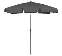 vidaXL Sombrilla de playa gris antracita 180x120 cm