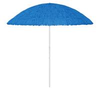 vidaXL Sombrilla de playa Hawaii – Parasol protector solar para jardín, azul 300 cm