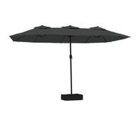 vidaXL Sombrilla doble gris antracita 449x265 cm