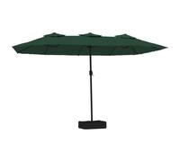 vidaXL Sombrilla doble verde 449x265 cm