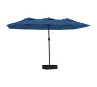 vidaXL Sombrilla doble celeste 449x245 cm Color Rojo, Terracota, Negro Blue