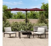 vidaXL Sombrilla doble 316x240 cm Color Blanco, Verde, Antracita Red