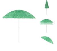vidaXL Sombrilla hawaiana, color verde, 240 cm - Sombrillas y protección solar