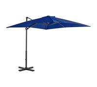 vidaXL Sombrilla jardín voladiza palo aluminio azul azure 250x250 cm