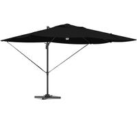 vidaXL Sombrilla negra, 351 x 250 x 253 cm, fabricada en poliéster y aluminio