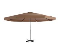 vidaXL Sombrilla Parasol para Jardín Patio Terraza Protección UV Aluminio 500 cm Gris Taupe