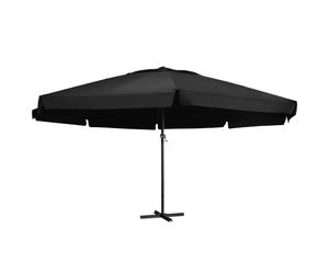 vidaXL Sombrilla Parasol para Jardín Patio Terraza Protección UV Aluminio 500 cm Negro
