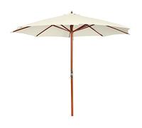 vidaXL Sombrilla parasol para playa y jardín Blanco Arena 300x258 cm