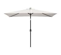 vidaXL Sombrilla rectangular Toldo protector para playa y jardín 200x300 cm Blanco arena