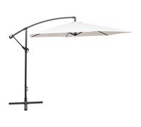 vidaXL Sombrilla voladiza de jardín blanco arena 3 m